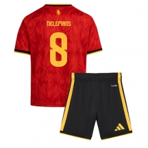 Belgien Youri Tielemans #8 Replika Hemmatröja Barn VM 2026 Kortärmad (+ byxor)