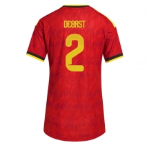 Belgien Zeno Debast #2 Replika Hemmatröja Dam VM 2026 Kortärmad