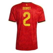 Belgien Zeno Debast #2 Replika Hemmatröja VM 2026 Kortärmad
