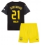 Borussia Dortmund Donyell Malen #21 Replika Bortatröja Barn 2024-25 Kortärmad (+ byxor)