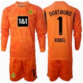 Borussia Dortmund Gregor Kobel #1 Målvakt Replika Tredjetröja Barn 2024-25 Långärmad (+ byxor)
