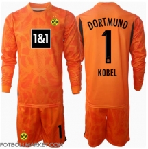 Borussia Dortmund Gregor Kobel #1 Målvakt Replika Tredjetröja Barn 2024-25 Långärmad (+ byxor)