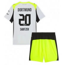 Borussia Dortmund Marcel Sabitzer #20 Replika Bortatröja Barn 2025-26 Kortärmad (+ byxor)