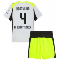 Borussia Dortmund Nico Schlotterbeck #4 Replika Bortatröja Barn 2025-26 Kortärmad (+ byxor)