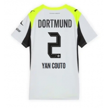 Borussia Dortmund Yan Couto #2 Replika Bortatröja Dam 2025-26 Kortärmad