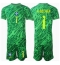 Brasilien Alisson Becker #1 Målvakt Replika Hemmatröja Barn Copa America 2024 Kortärmad (+ byxor)