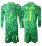 Brasilien Alisson Becker #1 Målvakt Replika Hemmatröja Barn Copa America 2024 Långärmad (+ byxor)