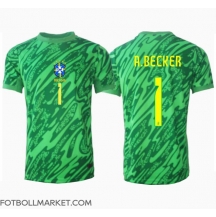 Brasilien Alisson Becker #1 Målvakt Replika Hemmatröja Copa America 2024 Kortärmad
