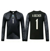 Brasilien Alisson Becker #1 Målvakt Replika Hemmatröja VM 2026 Långärmad