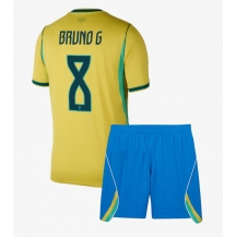 Brasilien Bruno Guimaraes #8 Replika Hemmatröja Barn VM 2026 Kortärmad (+ byxor)