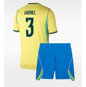 Brasilien Gabriel Magalhaes #3 Replika Hemmatröja Barn VM 2026 Kortärmad (+ byxor)