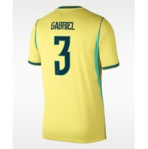 Brasilien Gabriel Magalhaes #3 Replika Hemmatröja VM 2026 Kortärmad