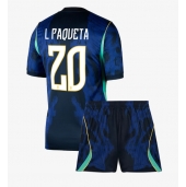 Brasilien Lucas Paqueta #20 Replika Bortatröja Barn VM 2026 Kortärmad (+ byxor)