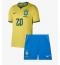 Brasilien Lucas Paqueta #20 Replika Hemmatröja Barn VM 2026 Kortärmad (+ byxor)