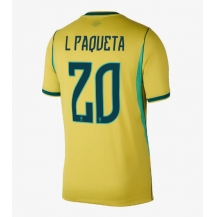 Brasilien Lucas Paqueta #20 Replika Hemmatröja VM 2026 Kortärmad