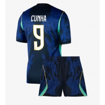 Brasilien Matheus Cunha #9 Replika Bortatröja Barn VM 2026 Kortärmad (+ byxor)