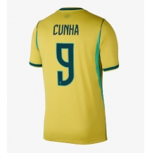 Brasilien Matheus Cunha #9 Replika Hemmatröja VM 2026 Kortärmad