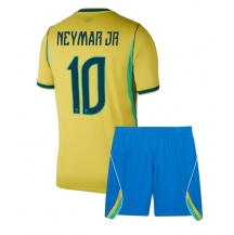 Brasilien Neymar Jr #10 Replika Hemmatröja Barn VM 2026 Kortärmad (+ byxor)
