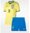 Brasilien Raphinha Belloli #11 Replika Hemmatröja Barn VM 2026 Kortärmad (+ byxor)