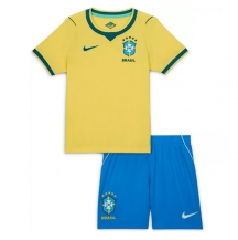 Brasilien Replika Hemmatröja Barn VM 2026 Kortärmad (+ byxor)