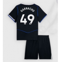 Chelsea Alejandro Garnacho #49 Replika Tredjetröja Barn 2025-26 Kortärmad (+ byxor)