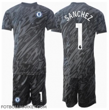 Chelsea Robert Sanchez #1 Målvakt Replika Bortatröja Barn 2024-25 Kortärmad (+ byxor)