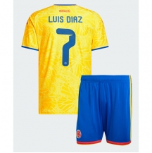 Colombia Luis Diaz #7 Replika Hemmatröja Barn VM 2026 Kortärmad (+ byxor)