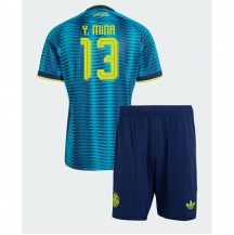 Colombia Yerry Mina #13 Replika Bortatröja Barn VM 2026 Kortärmad (+ byxor)