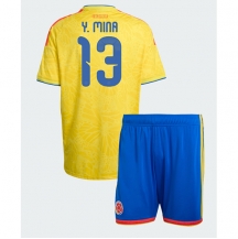 Colombia Yerry Mina #13 Replika Hemmatröja Barn VM 2026 Kortärmad (+ byxor)