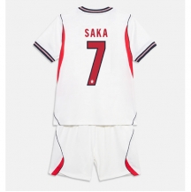 England Bukayo Saka #7 Replika Hemmatröja Barn VM 2026 Kortärmad (+ byxor)