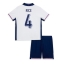 England Declan Rice #4 Replika Hemmatröja Barn EM 2024 Kortärmad (+ byxor)
