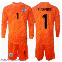 England Jordan Pickford #1 Målvakt Replika Hemmatröja Barn EM 2024 Långärmad (+ byxor)