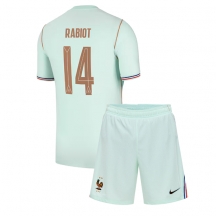 Frankrike Adrien Rabiot #14 Replika Bortatröja Barn VM 2026 Kortärmad (+ byxor)