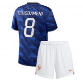Frankrike Aurelien Tchouameni #8 Replika Hemmatröja Barn VM 2026 Kortärmad (+ byxor)