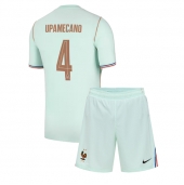Frankrike Dayot Upamecano #4 Replika Bortatröja Barn VM 2026 Kortärmad (+ byxor)