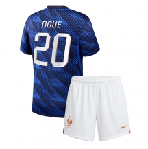 Frankrike Desire Doue #20 Replika Hemmatröja Barn VM 2026 Kortärmad (+ byxor)