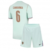 Frankrike Eduardo Camavinga #6 Replika Bortatröja Barn VM 2026 Kortärmad (+ byxor)