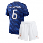 Frankrike Eduardo Camavinga #6 Replika Hemmatröja Barn VM 2026 Kortärmad (+ byxor)