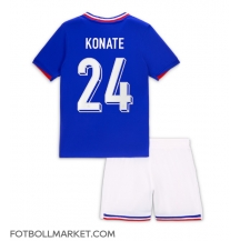 Frankrike Ibrahima Konate #24 Replika Hemmatröja Barn EM 2024 Kortärmad (+ byxor)