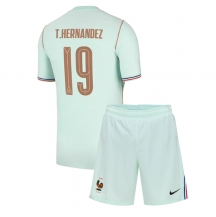 Frankrike Theo Hernandez #19 Replika Bortatröja Barn VM 2026 Kortärmad (+ byxor)