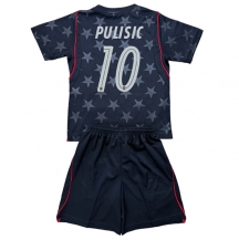 Förenta stater Christian Pulisic #10 Replika Bortatröja Barn VM 2026 Kortärmad (+ byxor)