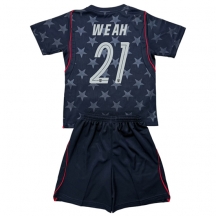 Förenta stater Timothy Weah #21 Replika Bortatröja Barn VM 2026 Kortärmad (+ byxor)