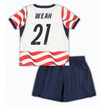 Förenta stater Timothy Weah #21 Replika Hemmatröja Barn VM 2026 Kortärmad (+ byxor)
