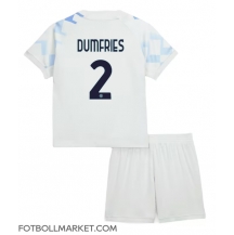 Inter Milan Denzel Dumfries #2 Replika Bortatröja Barn 2025-26 Kortärmad (+ byxor)