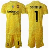 Inter Milan Yann Sommer #1 Målvakt Replika Bortatröja Barn 2024-25 Kortärmad (+ byxor)