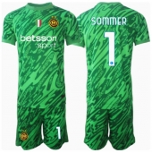 Inter Milan Yann Sommer #1 Målvakt Replika Hemmatröja Barn 2024-25 Kortärmad (+ byxor)