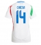 Italien Federico Chiesa #14 Replika Bortatröja Dam EM 2024 Kortärmad