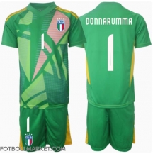 Italien Gianluigi Donnarumma #1 Målvakt Replika Bortatröja Barn EM 2024 Kortärmad (+ byxor)