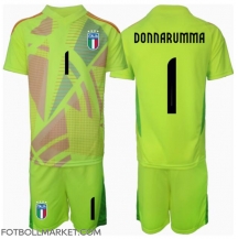 Italien Gianluigi Donnarumma #1 Målvakt Replika Hemmatröja Barn EM 2024 Kortärmad (+ byxor)