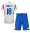 Italien Nicolo Barella #18 Replika Bortatröja Barn EM 2024 Kortärmad (+ byxor)